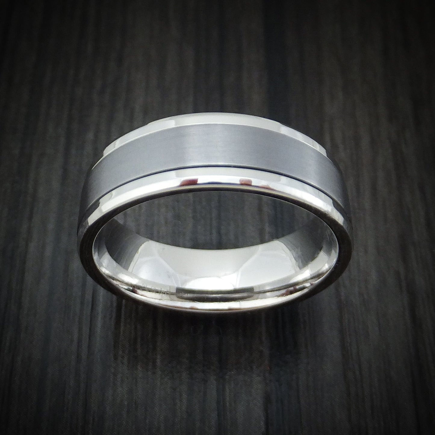 14K White Gold and Tantalum Men's Ring