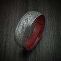 Tantalum and Meteorite Men's Ring with Hardwood Sleeve Custom Made