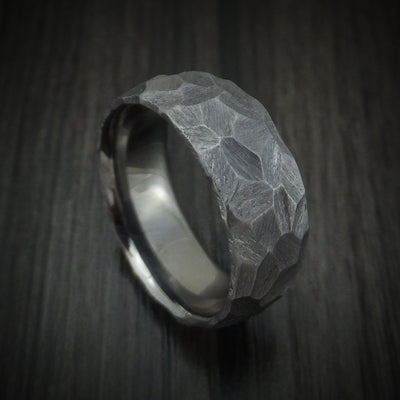 Rock Hammered Tantalum Men's Ring Custom Made