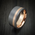 Tantalum and 14K Gold Men's Ring with Inlay and Sleeve