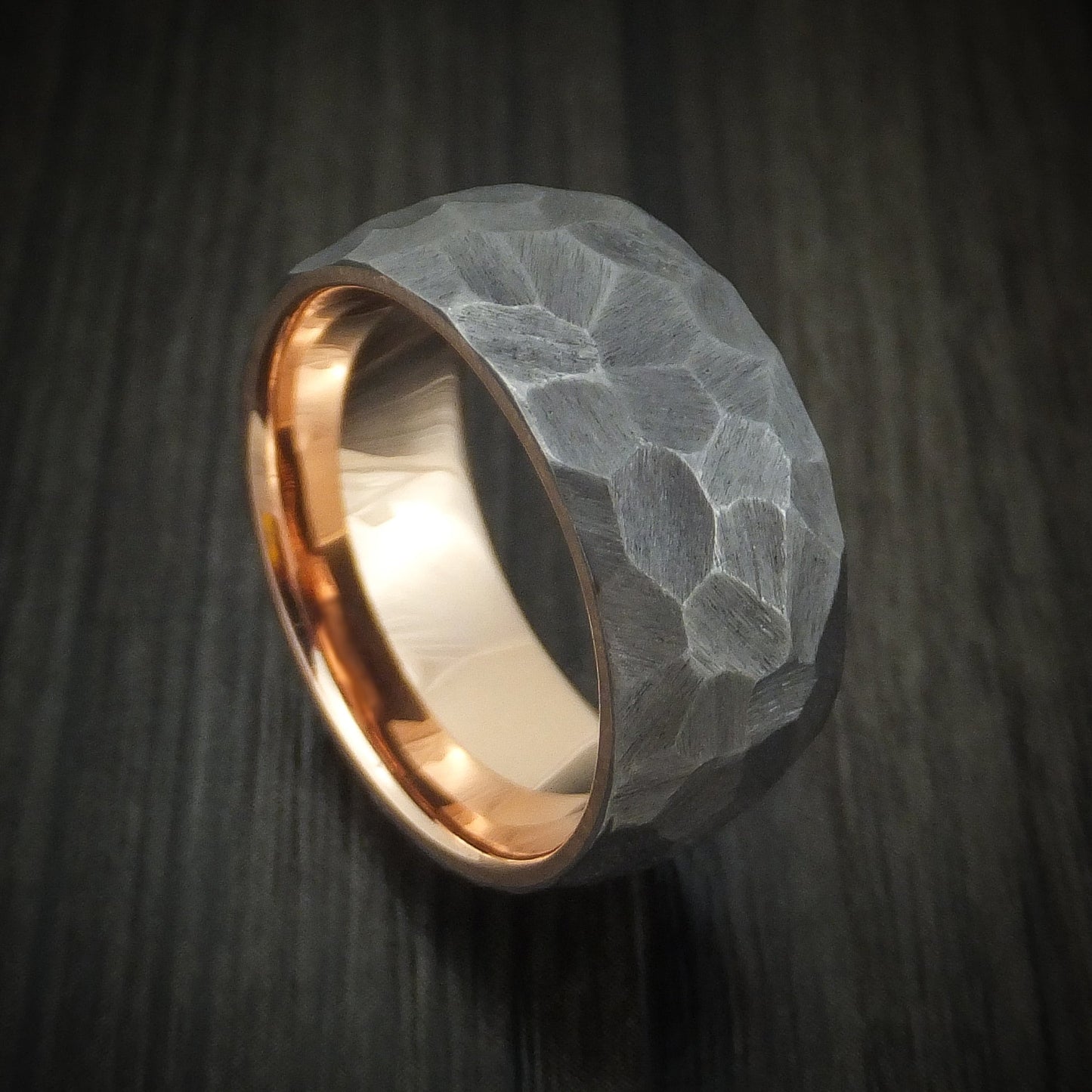 Tantalum and 14K Gold Men's Ring Custom Made Band