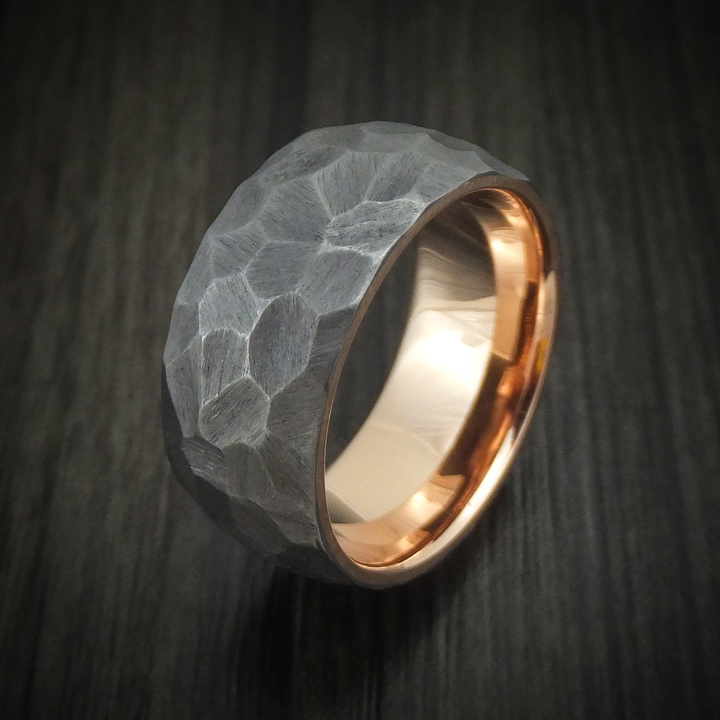 Tantalum and 14K Gold Men's Ring Custom Made Band