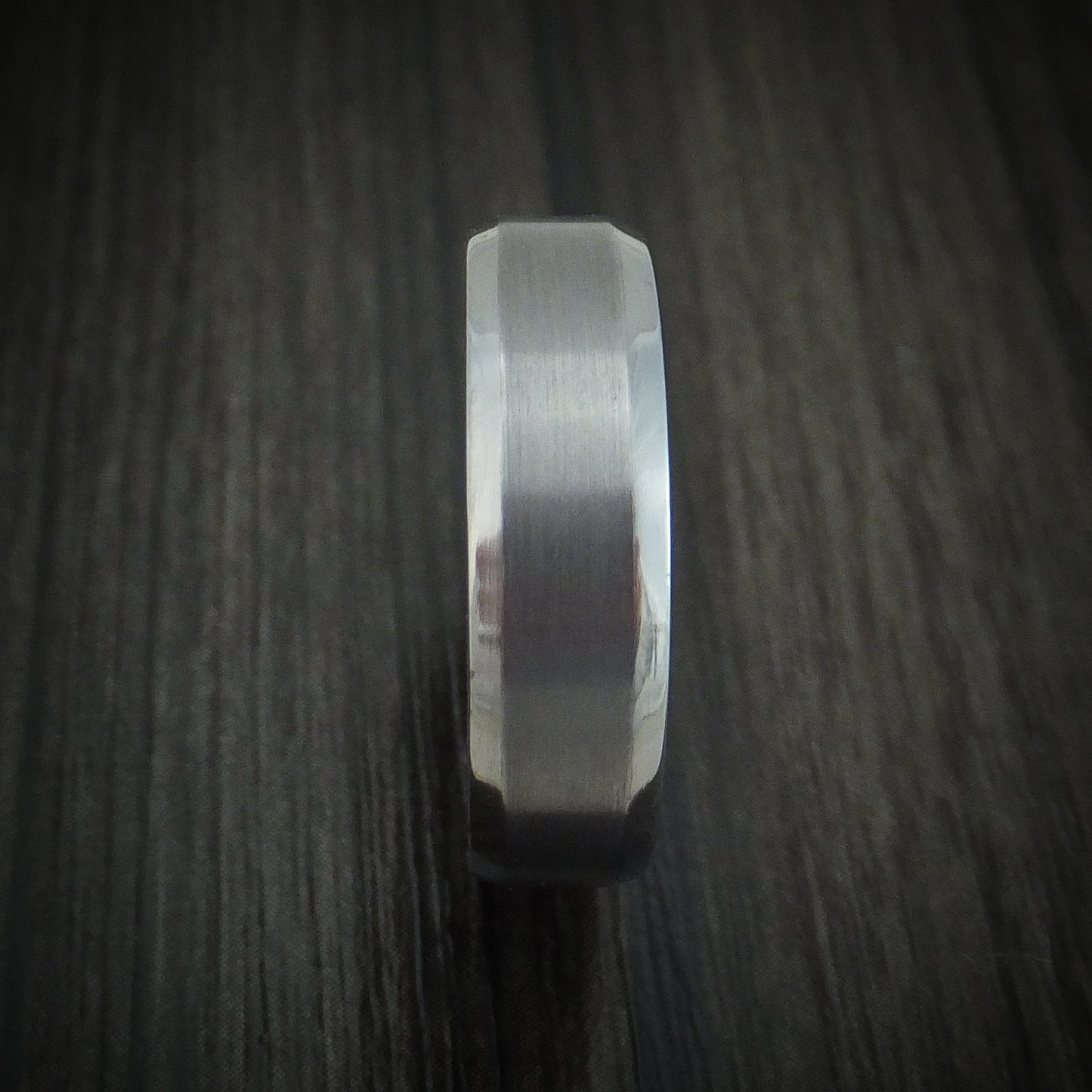 Tantalum Men's Ring with Wood Sleeve Custom Made Band