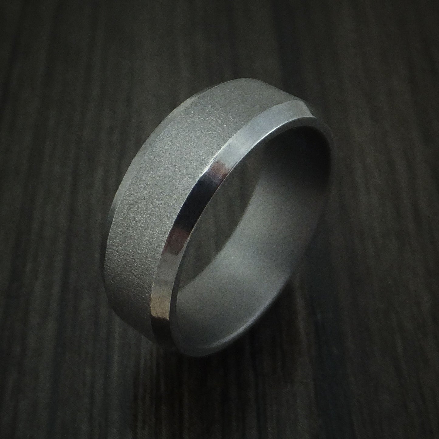 Tantalum Band with Wire Finish Custom Made Men's Ring