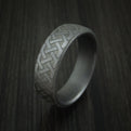 Tantalum Celtic Pattern Band Custom Made Men's Ring