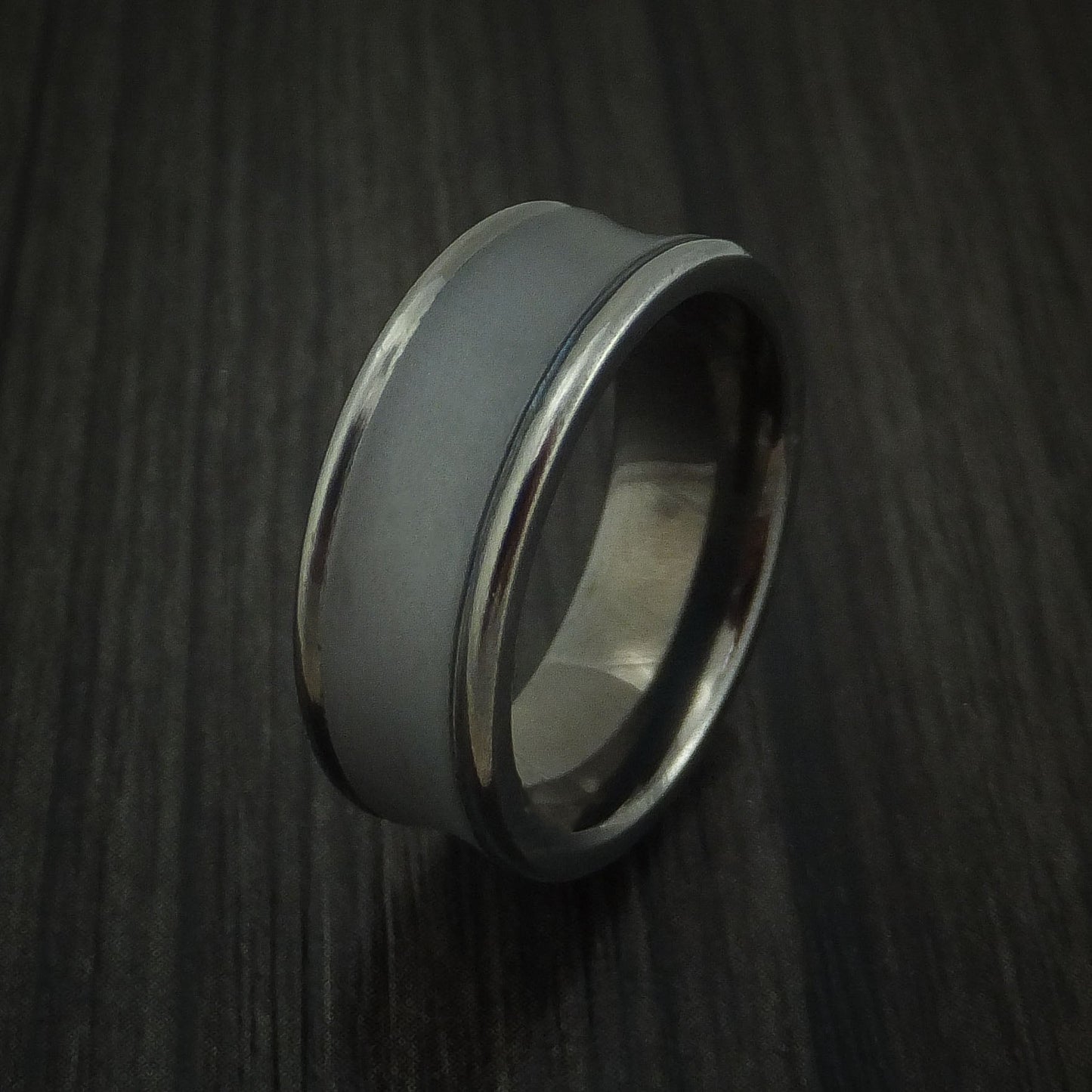 Tantalum Concave Band Custom Made Men's Ring