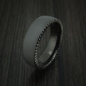 Darkened Tantalum Coin Edge Band Custom Made Men's Ring