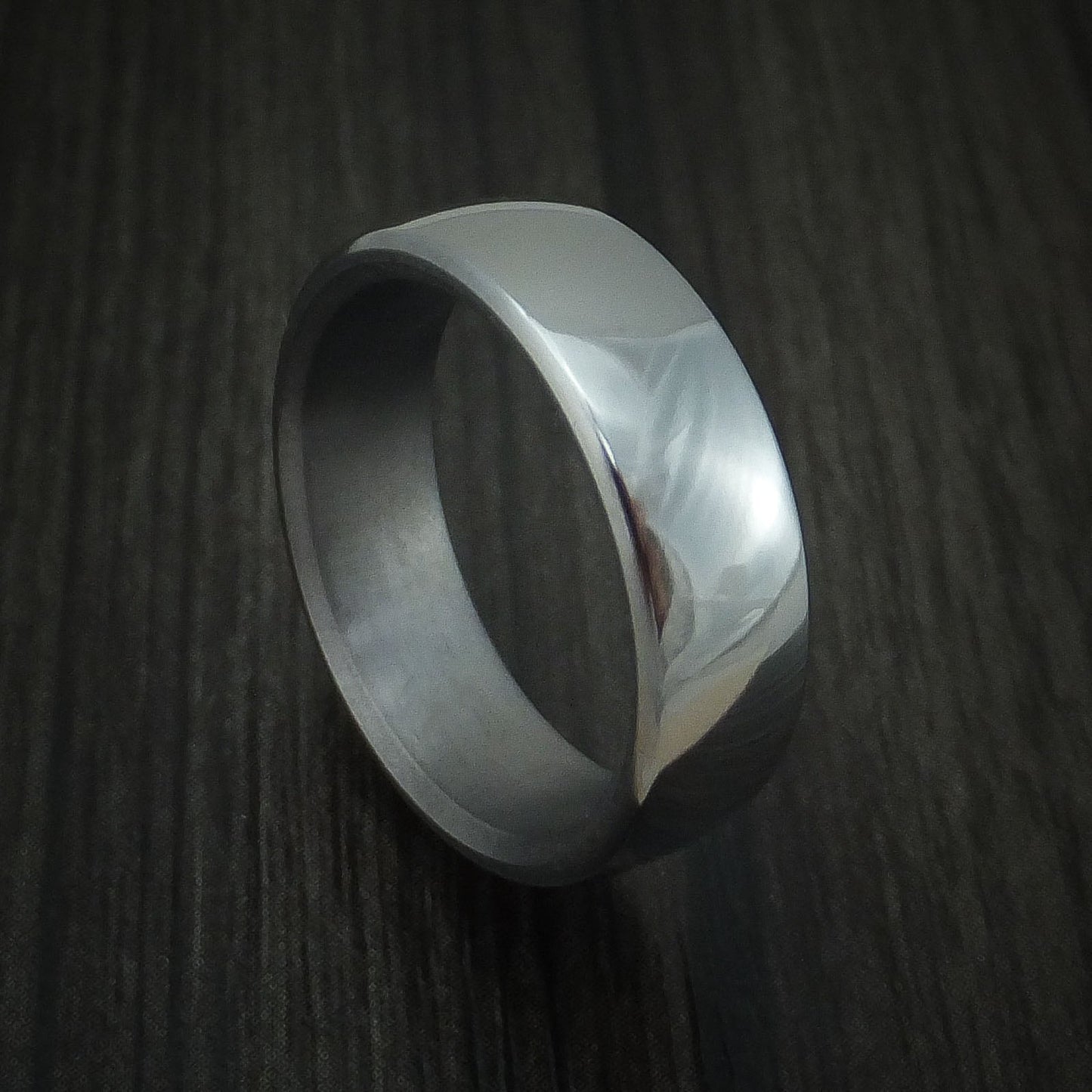 Tantalum Polished Band Custom Made Men's Ring