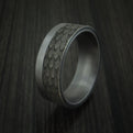 Textured Tantalum and Black Titanium Custom Made Men's Band