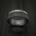 Textured Tantalum and Black Titanium Custom Made Men's Band