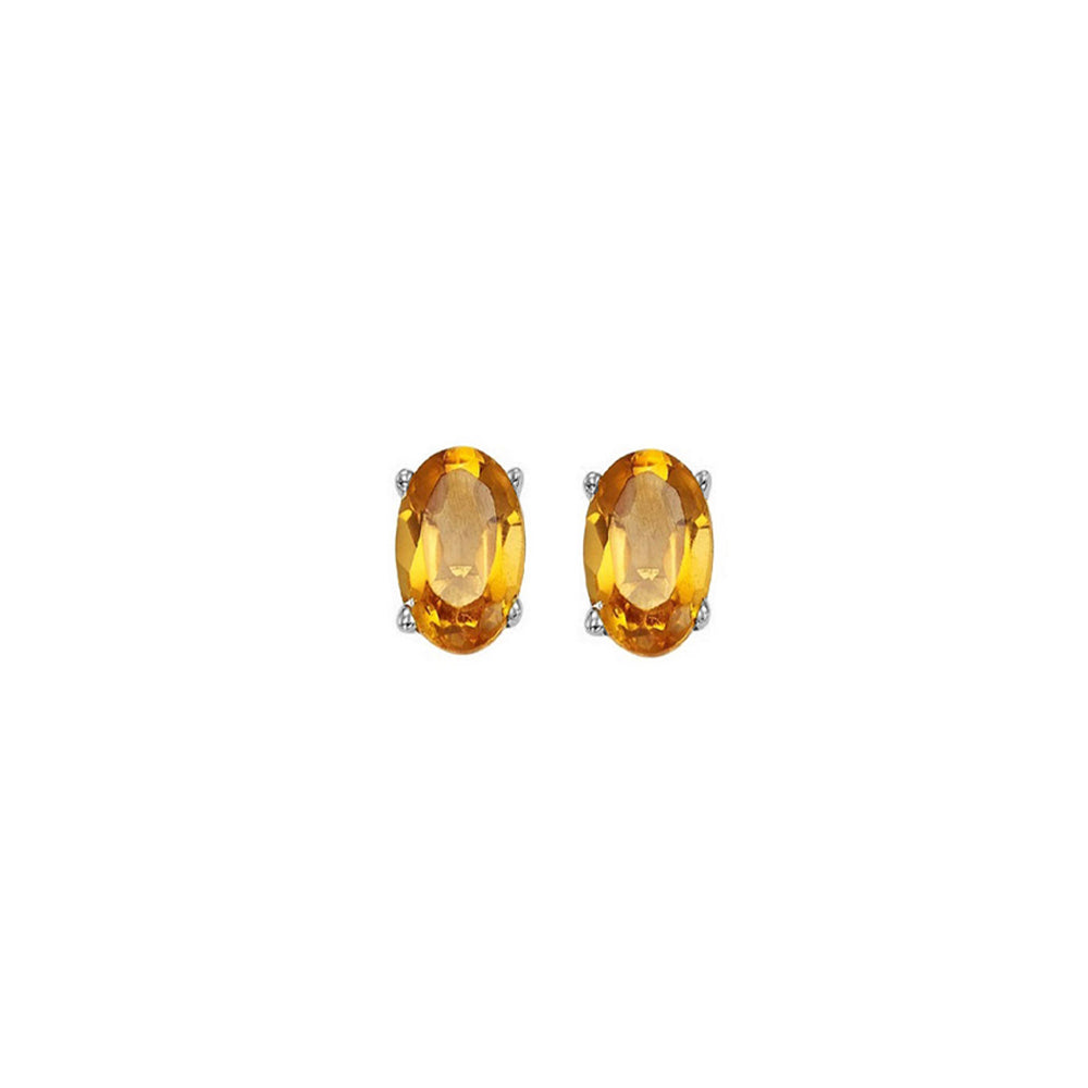 14Kt White Gold Citrine 3/4Ctw Earring