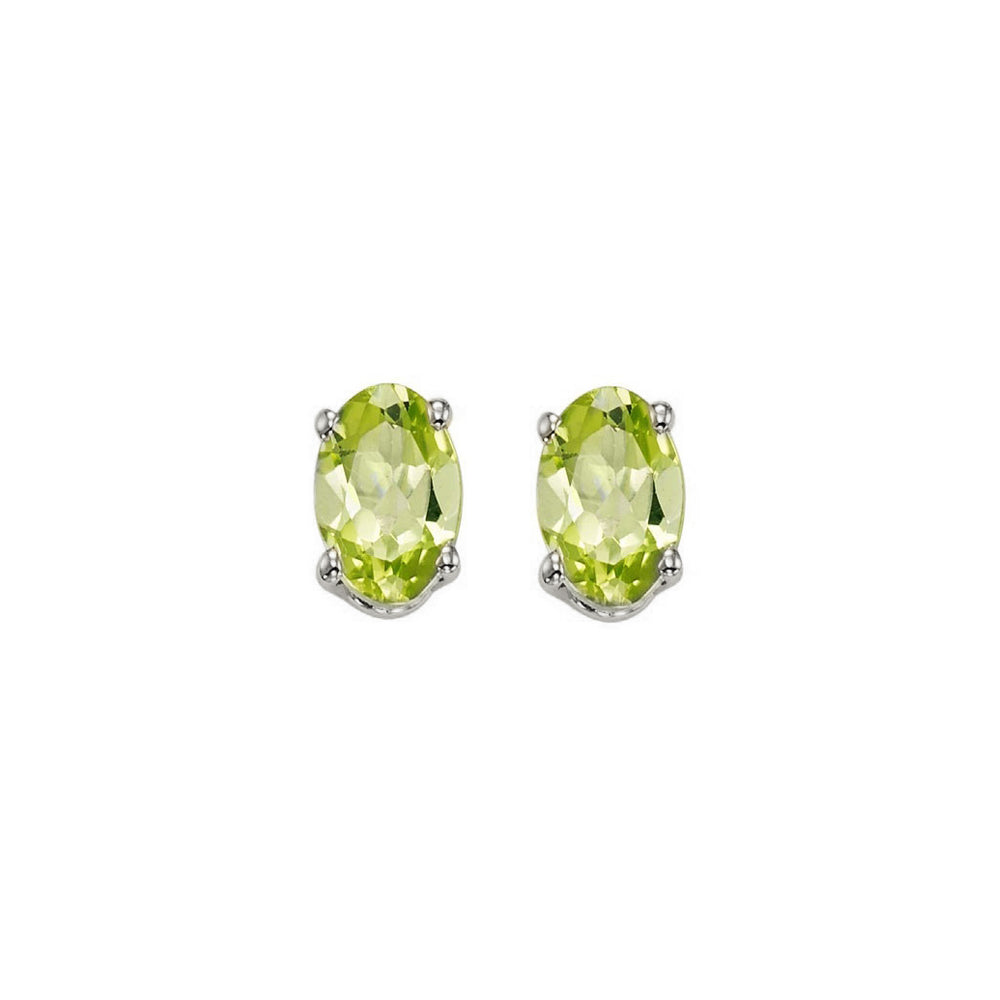 14Kt White Gold Peridot 1Ctw Earring