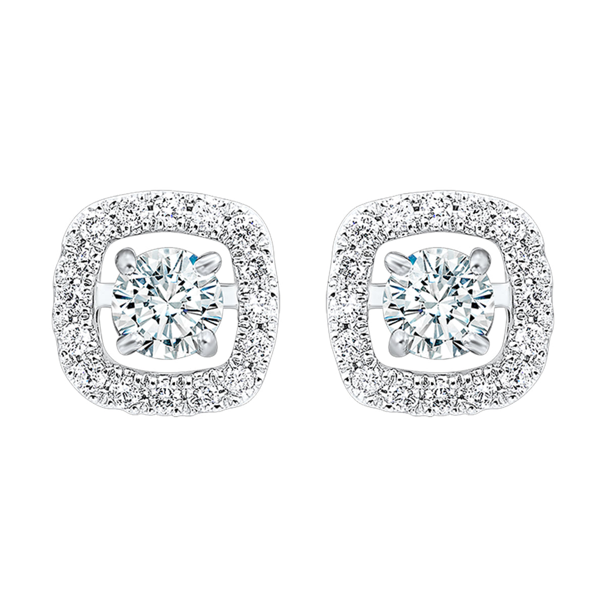 14Kt White Gold Diamond 1/5Ctw Earring