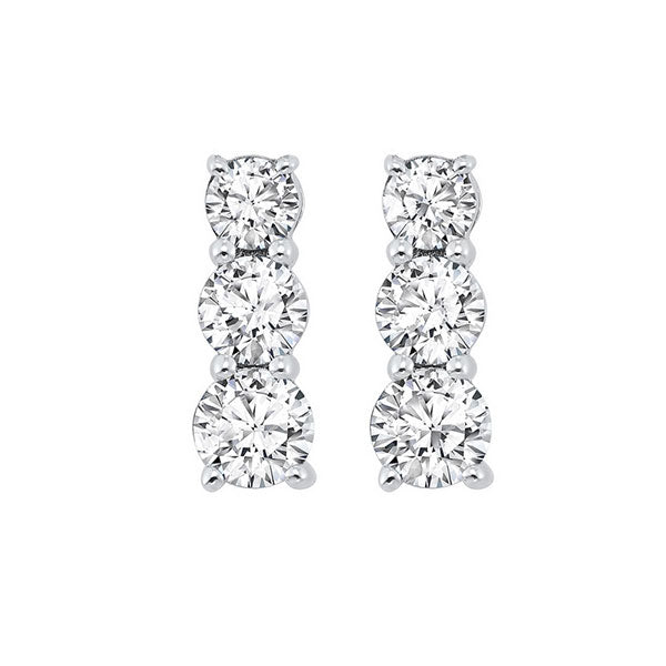 14Kt White Gold Diamond 1Ctw Earring