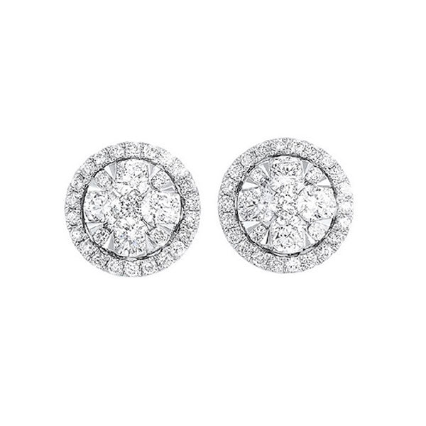 14Kt White Gold Diamond 1/2Ctw Earring