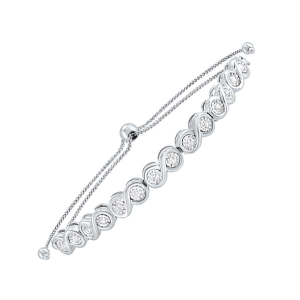 10Kt White Gold Diamond 1/2Ctw Bracelet