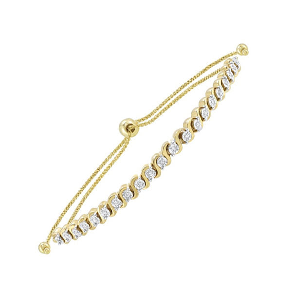 10Kt Yellow Gold Diamond 1/5Ctw Bracelet