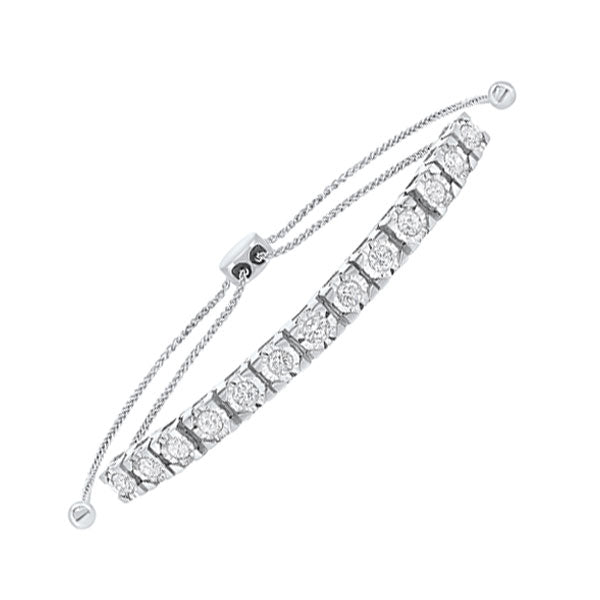 14Kt White Gold Diamond 1Ctw Bracelet