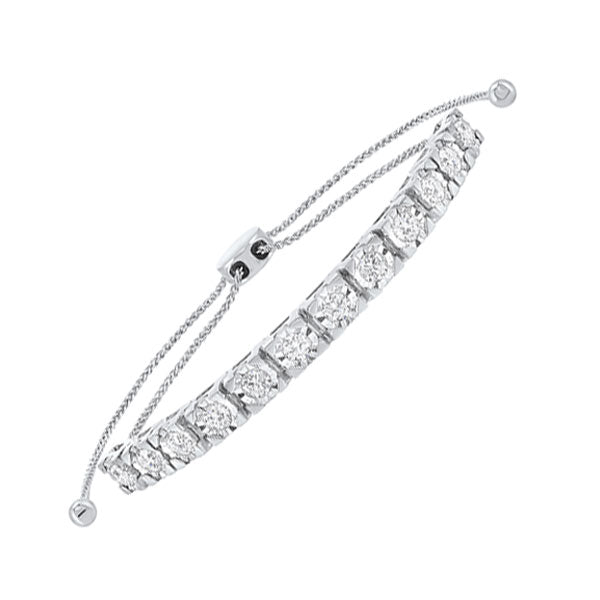 14Kt White Gold Diamond 1 1/2Ctw Bracelet