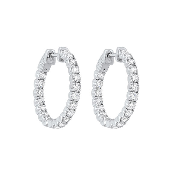 14Kt White Gold Diamond 3Ctw Earring