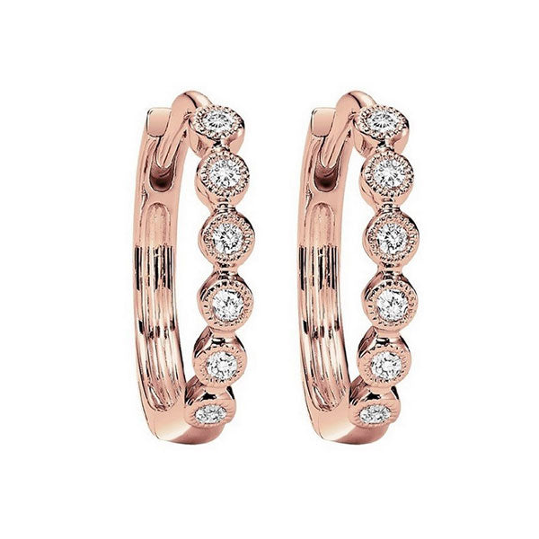 10Kt Rose Gold Diamond 1/8Ctw Earring