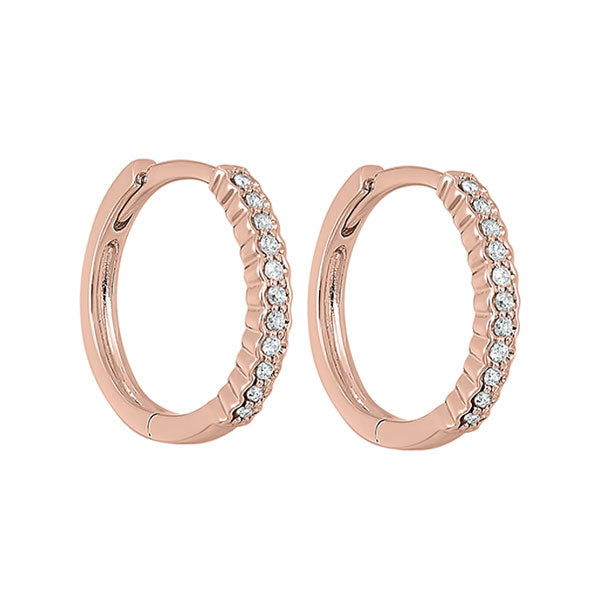 14Kt Rose Gold Diamond 1/7Ctw Earring