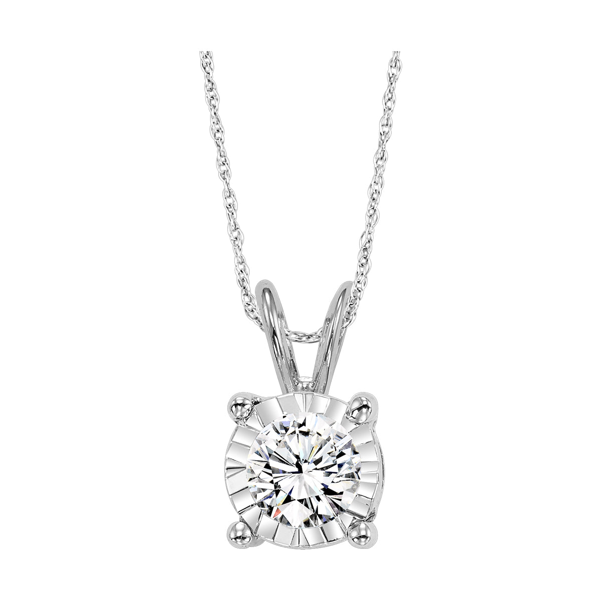 14Kt White Gold Diamond 1/2Ctw Pendant