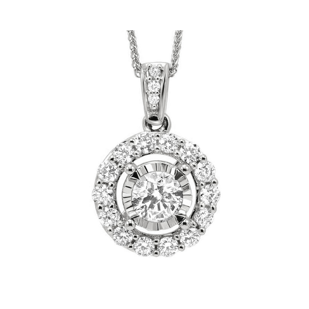 14Kt White Gold Diamond 3/4Ctw Pendant