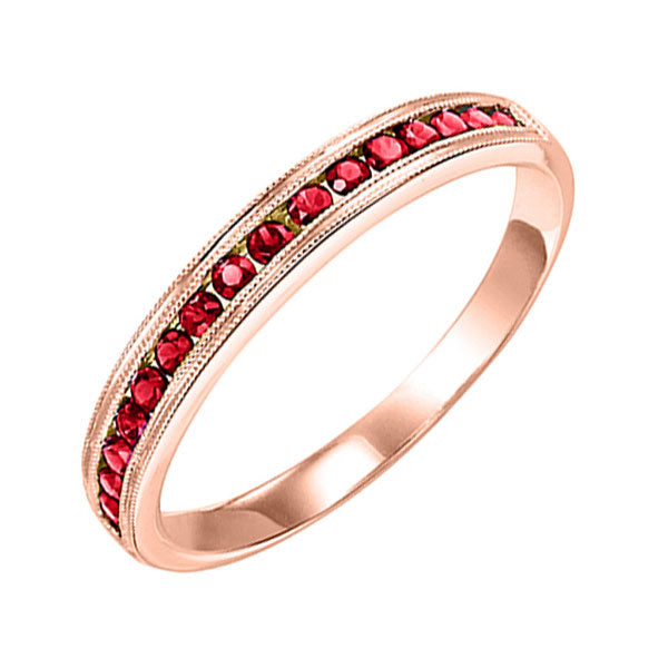 10Kt Rose Gold Ruby 1/3Ctw Ring