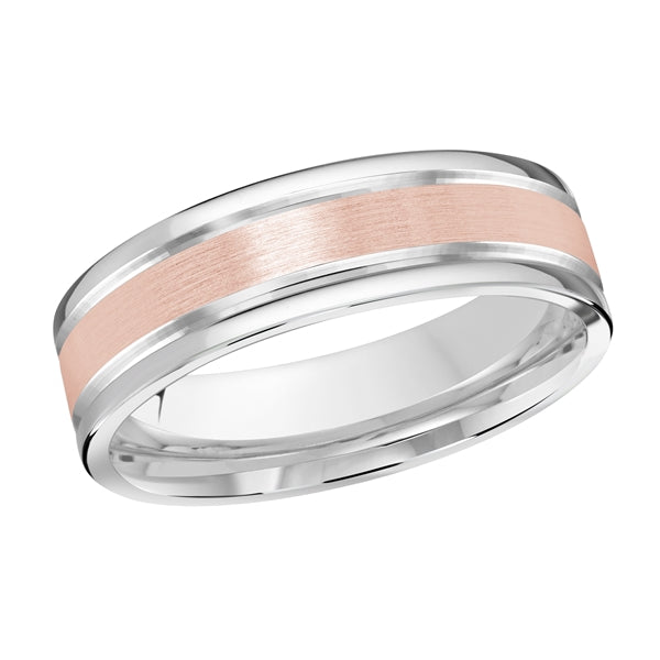 10kt White and Rose Gold Wedding Band