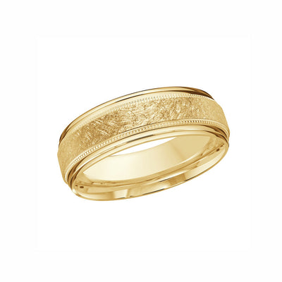 10kt Yellow Gold Men's Textured Wedding Band