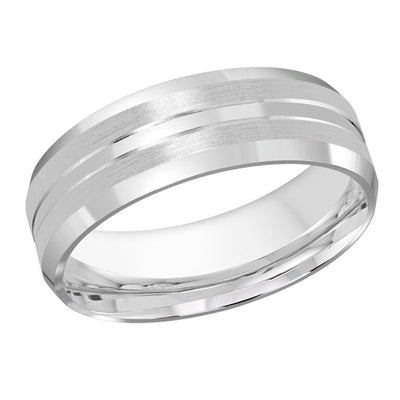 10kt White Gold Men's Wedding Band