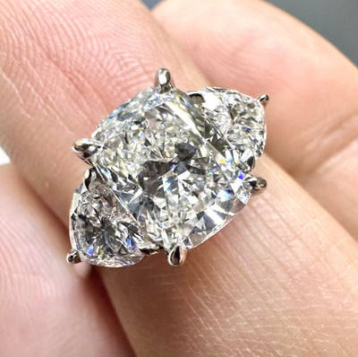 Platinum 3-Stone Ring Lab-Grown Diamonds