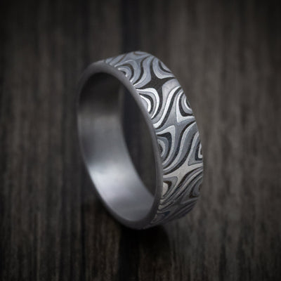 Tamascus Tantalum Men's Ring Star Pattern Custom Made Band