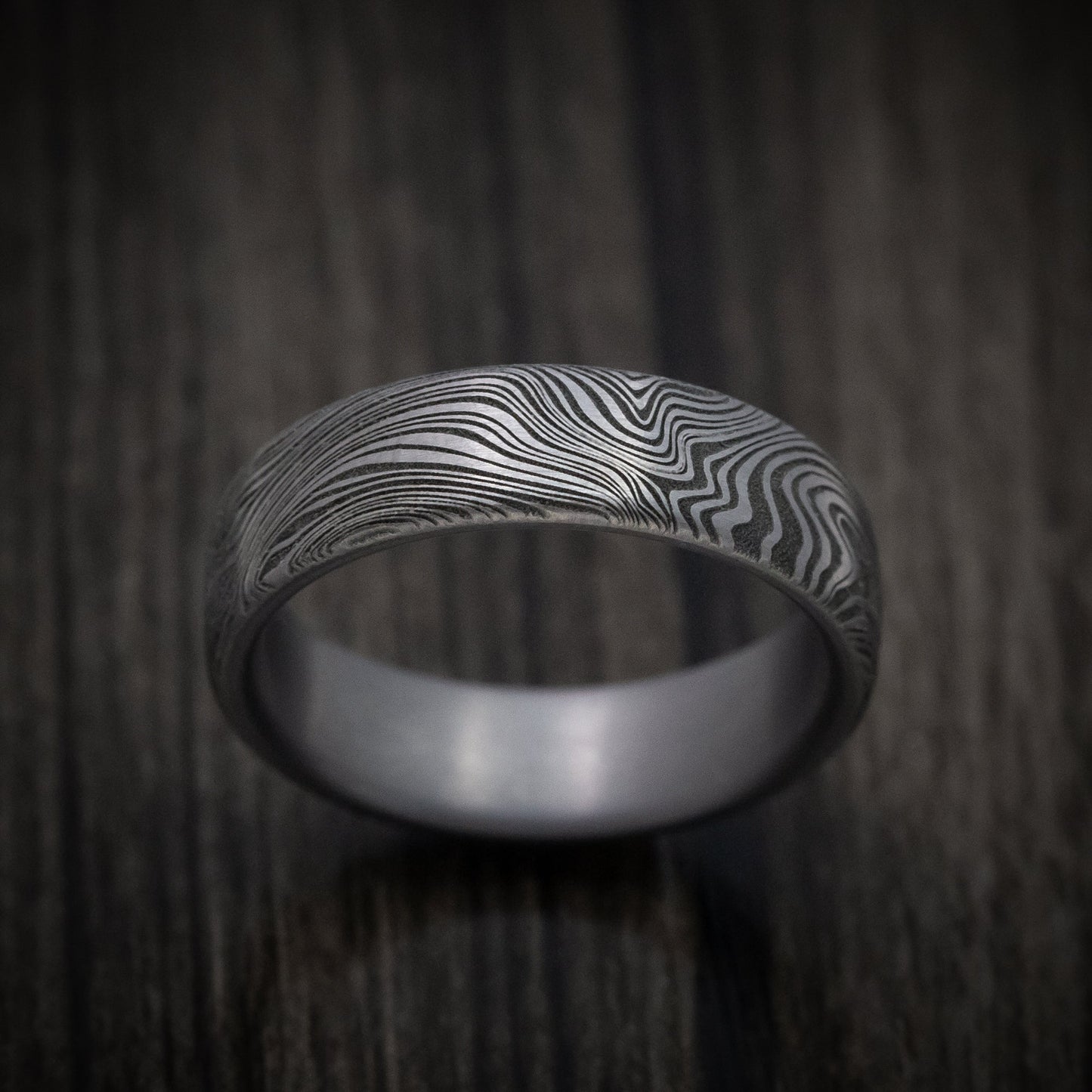 Tamascus Tantalum Men's Ring Marble Pattern Custom Made Band