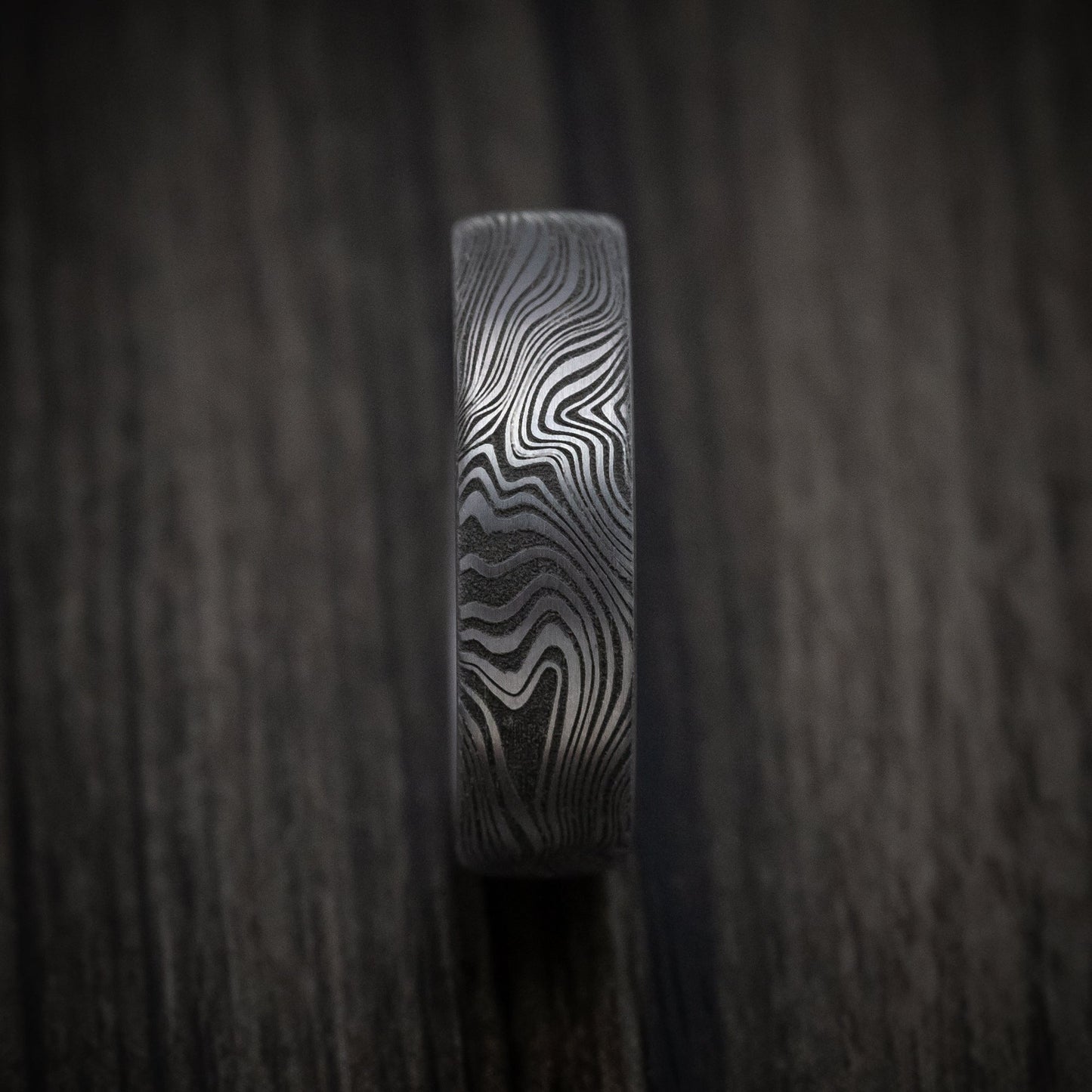 Tamascus Tantalum Men's Ring Marble Pattern Custom Made Band