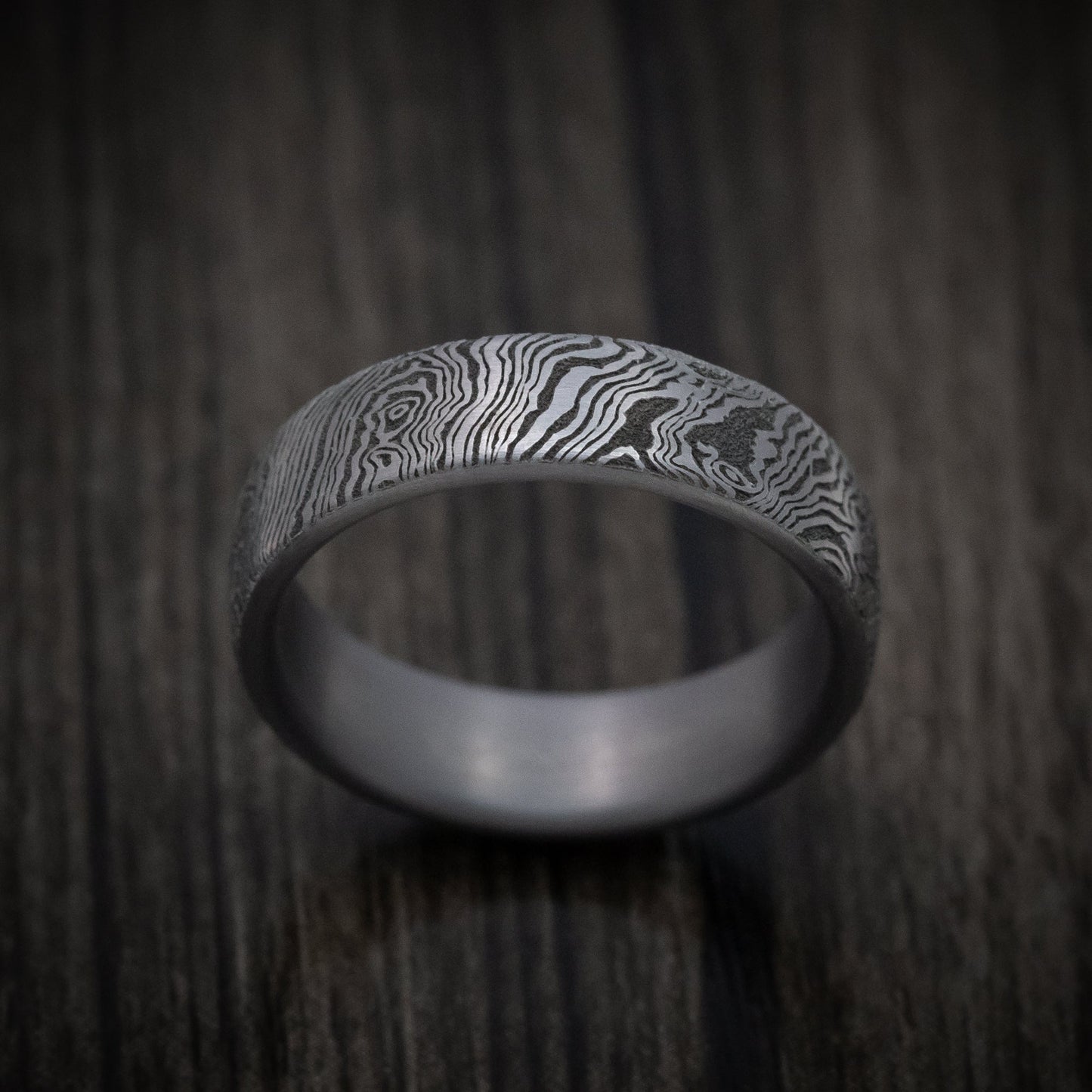 Tamascus Tantalum Men's Ring Torsion Pattern Custom Made Band