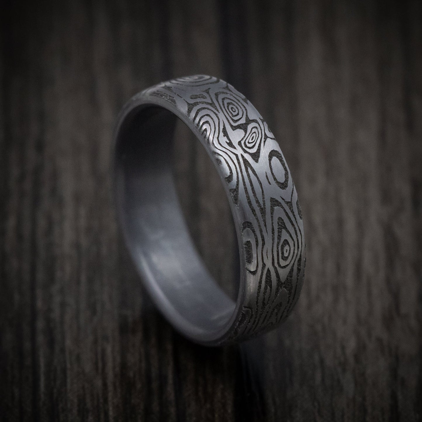 Tamascus Tantalum Men's Ring Vortex Pattern Custom Made Band