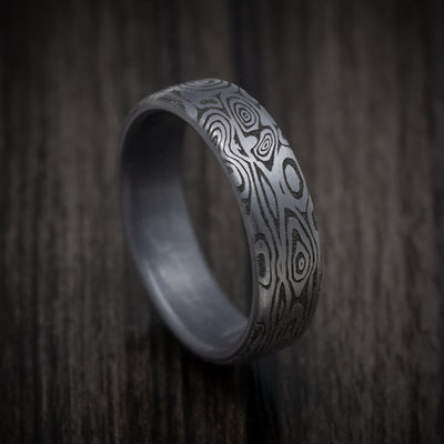 Tamascus Tantalum Men's Ring Vortex Pattern Custom Made Band