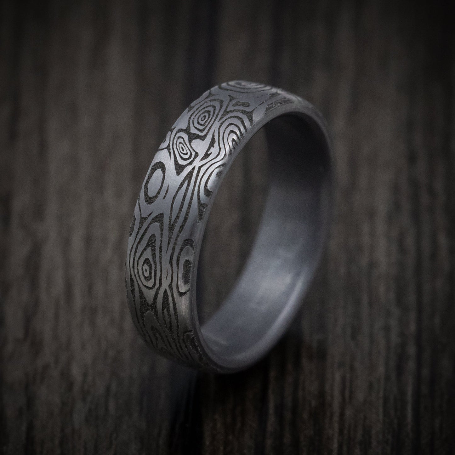 Tamascus Tantalum Men's Ring Vortex Pattern Custom Made Band