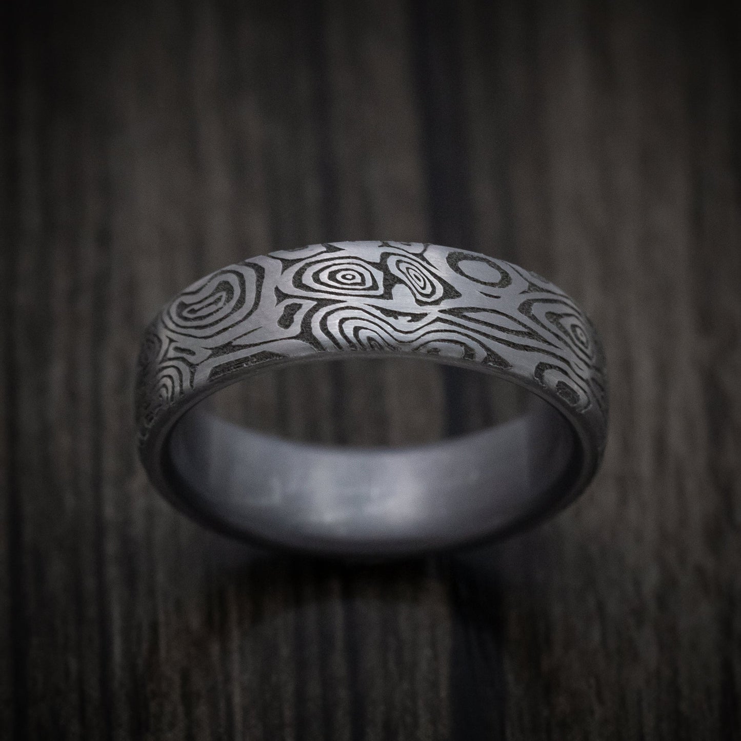 Tamascus Tantalum Men's Ring Vortex Pattern Custom Made Band