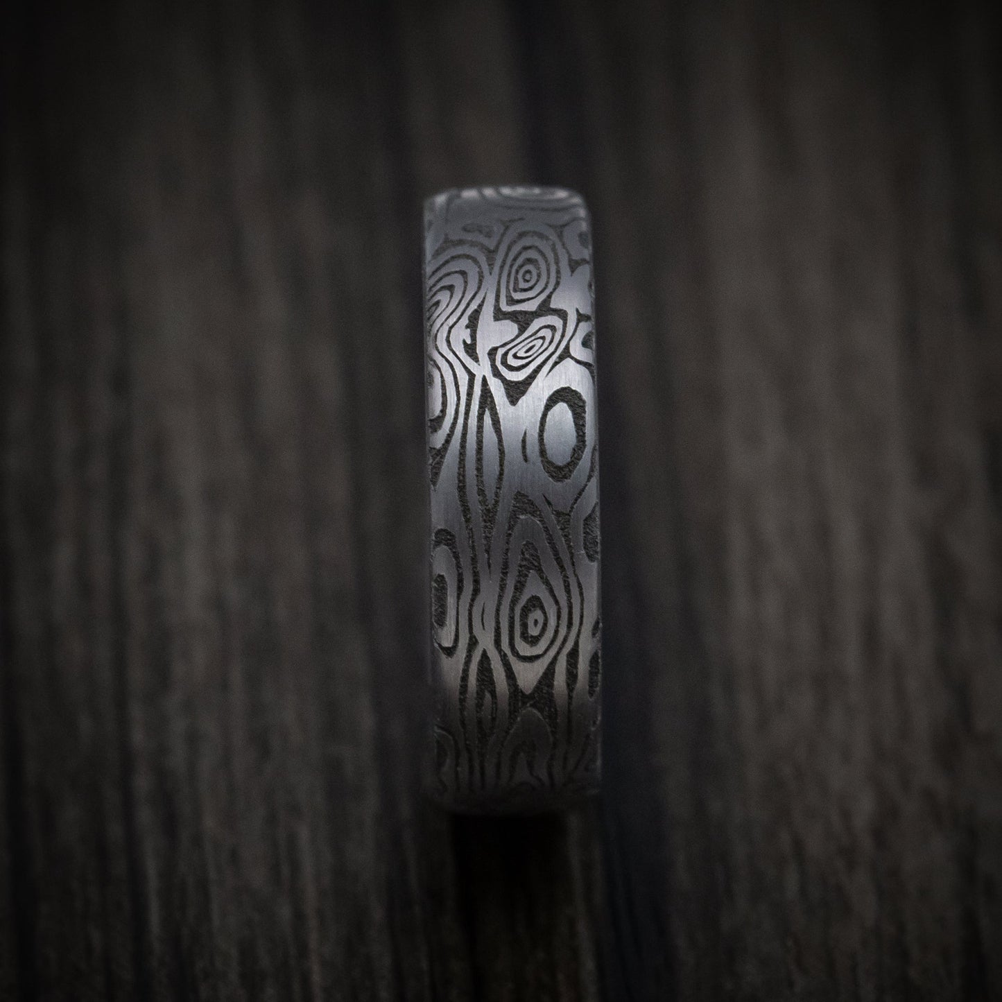 Tamascus Tantalum Men's Ring Vortex Pattern Custom Made Band