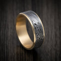 Tamascus+ Tantalum and 14K Gold Men's Ring Birdseye Pattern Custom Made Band