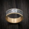 Tamascus+ Tantalum and 14K Gold Men's Ring Birdseye Pattern Custom Made Band