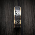 Tamascus+ Tantalum and 14K Gold Men's Ring Birdseye Pattern Custom Made Band