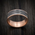 Tamascus+ Tantalum and 14K Gold Men's Ring Marble Pattern Custom Made Band