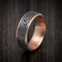 Tamascus+ Tantalum and 14K Gold Men's Ring Torsion Pattern Custom Made Band