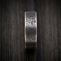 Tamascus+ Tantalum and 14K Gold Men's Ring Torsion Pattern Custom Made Band