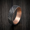 Tamascus+ Tantalum and 14K Gold Men's Ring Woodgrain Pattern Custom Made Band