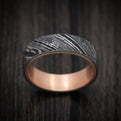 Tamascus+ Tantalum and 14K Gold Men's Ring Woodgrain Pattern Custom Made Band